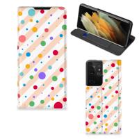 Samsung Galaxy S21 Ultra | Hoesje met Magneet | Dots Samsung Galaxy S21 Ultra | Hoesje met Magneet | Dots
