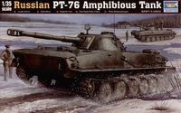 Trumpeter 1/35 Russian PT-76 Light Amphibious Tank - thumbnail