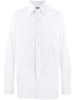 TOM FORD chemise à plastron plissé - Blanc