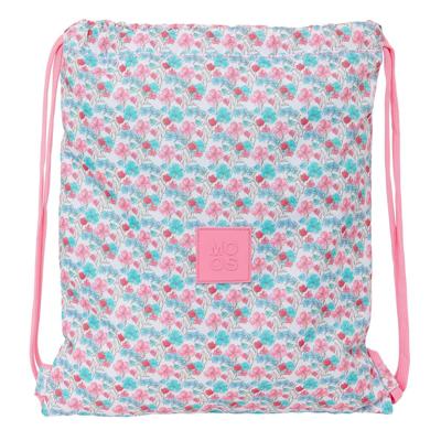 Rugtas met Koordjes Moos Flores Multicolour 35 x 40 x 1 cm