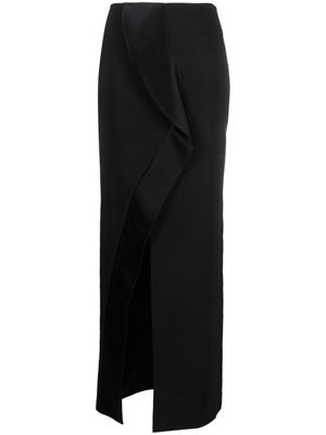 Genny jupe taille-haute à détails drapés - Noir