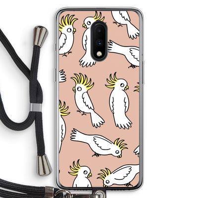 Papegaai: OnePlus 7 Transparant Hoesje met koord