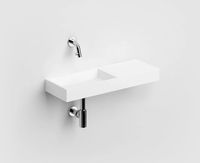 Clou Mini Wash Me fontein solid surface rechts 56cm wit mat - thumbnail
