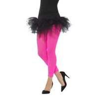 Roze jaren 80 panty voor dames - thumbnail