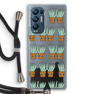 Sansevieria: Oppo Find X3 Neo Transparant Hoesje met koord
