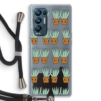 Sansevieria: Oppo Find X3 Neo Transparant Hoesje met koord