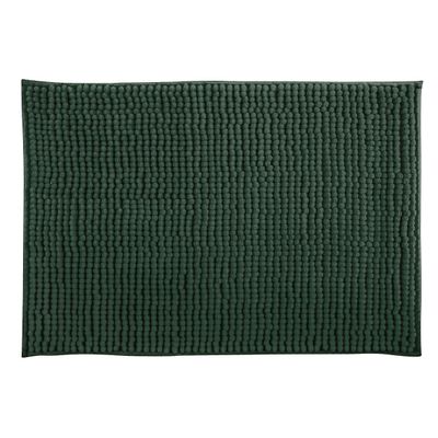 MSV Badkamerkleedje/badmat tapijt - voor op de vloer - donkergroen - 40 x 60 cm