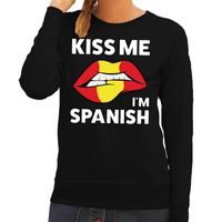 Kiss me I am Spanish sweater zwart dames