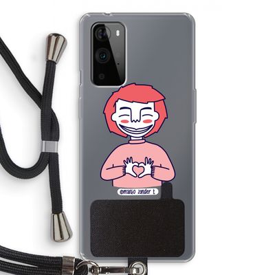 Hartje: OnePlus 9 Pro Transparant Hoesje met koord