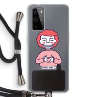 Hartje: OnePlus 9 Pro Transparant Hoesje met koord