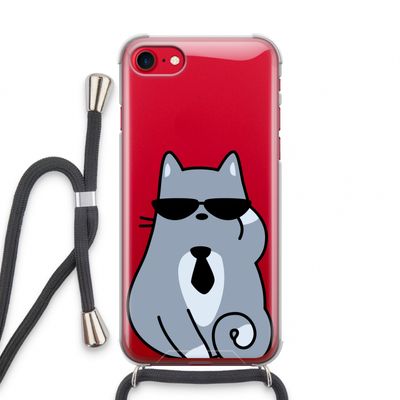 Cool cat: iPhone SE 2020 Transparant Hoesje met koord