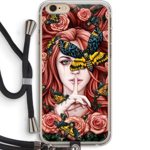 Lady Moth: iPhone 6 PLUS / 6S PLUS Transparant Hoesje met koord