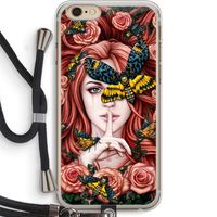 Lady Moth: iPhone 6 PLUS / 6S PLUS Transparant Hoesje met koord