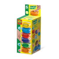 SES vingerverf 6 kleuren, 6x45ml