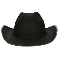 Cowboy/western hoed - voor volwassenen - zwart   -