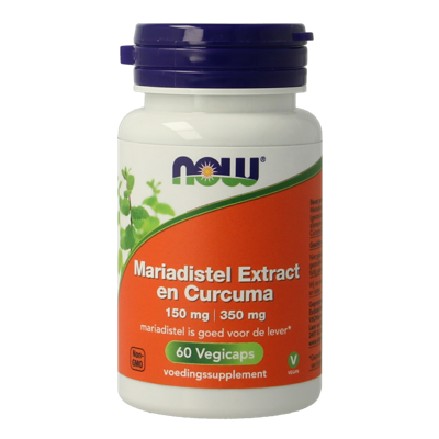 NOW Mariadistel extract en curcuma 60 Vegetarische capsules