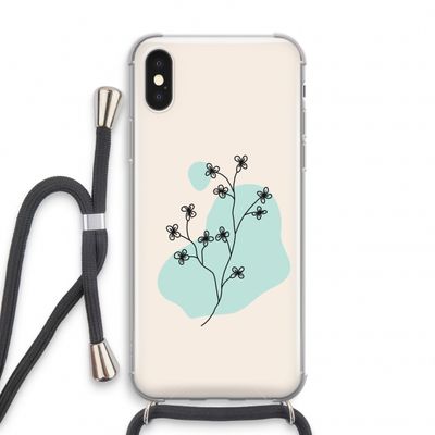 Love your petals: iPhone X Transparant Hoesje met koord
