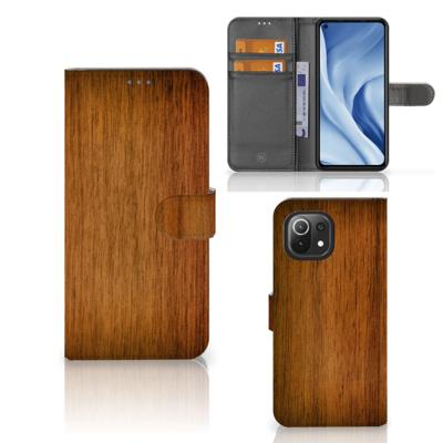 Xiaomi 11 Lite 5G NE | Mi 11 Lite | Book Style Case | Donker Hout