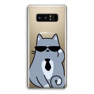 Cool cat: Samsung Galaxy Note 8 Transparant Hoesje