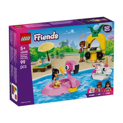 LEGO classic 42658 zwembadfeestje met flamingo en eenhoorn