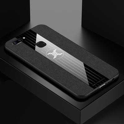 Voor vivo X20 XINLI stiksels doek textuur schokbestendig TPU beschermhoes (zwart)