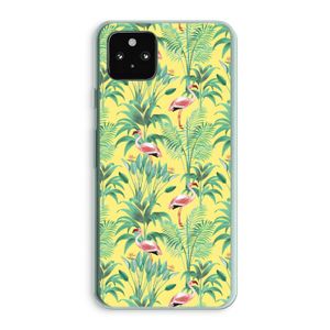Flamingo party: Google Pixel 5a 5G Transparant Hoesje