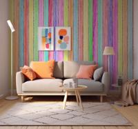 Kleur houten planken Fotobehang