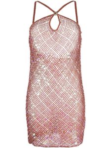 Coperni robe en crochet à sequins brodés - Orange