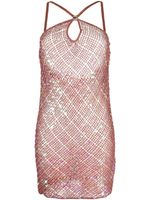 Coperni robe en crochet à sequins brodés - Orange