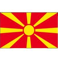 Vlag Macedonie - 90 x 150 cm - Macedonische Vlag - Macedonia - polyester - supporters