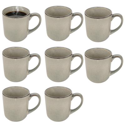 Secret de gourmet Koffiemok - 8x - lichtgroen - keramiek - 420 ml - beker Secret de gourmet Koffiemok - 8x - lichtgroen - keramiek - 420 ml - beker