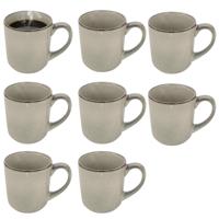 Secret de gourmet Koffiemok - 8x - lichtgroen - keramiek - 420 ml - beker