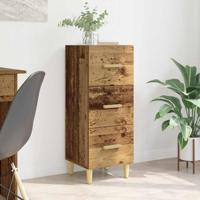 Dressoir met lade Oud hout 34.5 x 34 x 90 cm Bewerkt hout