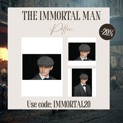 CitySport Cap Deluxe | Grijs Wol Visgraat | 8-Panelen | Peaky Blinders