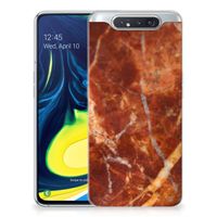 Samsung Galaxy A80 TPU Siliconen Hoesje Marmer Bruin