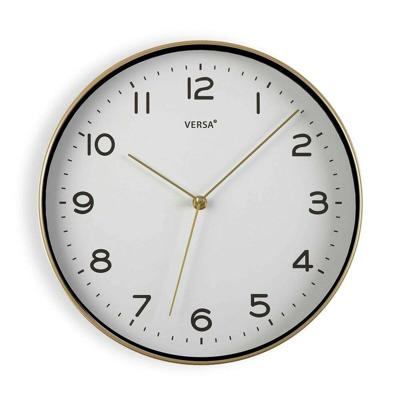 Muurklok Versa Wit Gouden Kwarts 30,5 x 4,3 x 30,5 cm