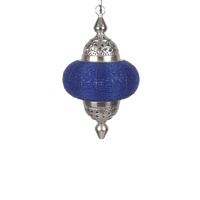 Oosterse Hanglamp Arabesque 49 cm 1 Lichts Blauw - thumbnail