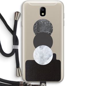 Marmeren cirkels: Samsung Galaxy J7 (2017) Transparant Hoesje met koord