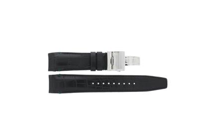 Horlogeband Seiko 8X22-0AG0 / SSE115J1 / L0CK01BJ9 Leder Zwart 22mm