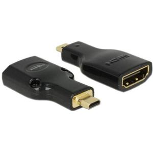 Delock 65664 HDMI Adapter [1x Mini-HDMI - 1x HDMI-bus] Zwart