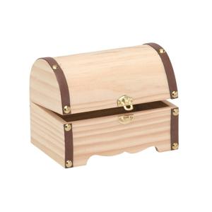 Houten kistje - ronde deksel - 18 x 13 x 13 cm - Houten opberg kistjes - Zelf schilderen
