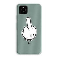 Middle finger black: Google Pixel 5a 5G Transparant Hoesje
