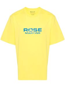 Martine Rose t-shirt en coton à logo imprimé - Jaune