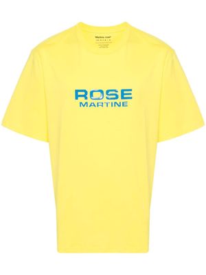Martine Rose t-shirt en coton à logo imprimé - Jaune