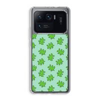 Groene blaadjes: Xiaomi Mi 11 Ultra Transparant Hoesje