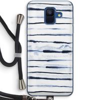 Ink Stripes: Samsung Galaxy A6 (2018) Transparant Hoesje met koord