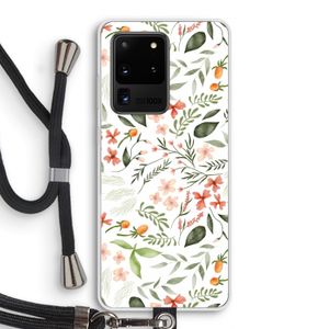 Sweet little flowers: Samsung Galaxy S20 Ultra Transparant Hoesje met koord
