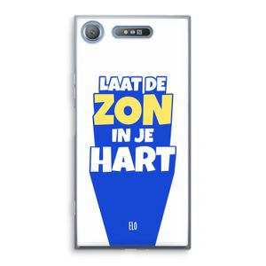 Laat de zon in je hart: Sony Xperia XZ1 Transparant Hoesje