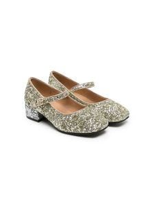 Age of Innocence Agnese glitter-embellished ballerina shoes - Or