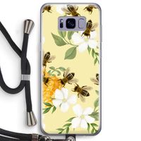 No flowers without bees: Samsung Galaxy S8 Plus Transparant Hoesje met koord